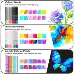 Soucolor Art Supplies, 76 Pack Drawing Set 1 Count (Pack of 76), Multicolor