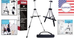 Versatile 66″ Silver Easel Stand – Perfect for Canvas, Posters & Presentations
