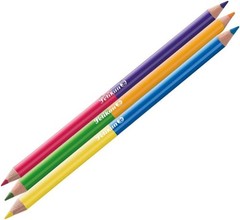 Pelikan 700146 12 Bicolor with All Coloured Pencil Crayons, 24 Colors, Round wit