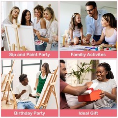 VOCHIC 16 Pcs Pre Drawn Canvas for Painting for Adults Sip and Paint Kit Pre Pri