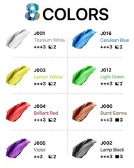 500 ML Acrylic paint Set 8 Colors (16.9 oz), Large Bottles Non Toxic Acrylic Pai