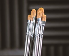 Red Sable Filbert Paint Brushes – Set of 6 Acrylic, , Mixed Media or Oil Pain…