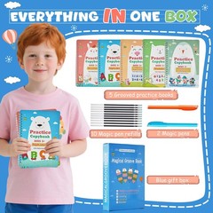 Magic Grooved Writing Books for Kids Ages 3-8 – Reusable Handwriting Practice…