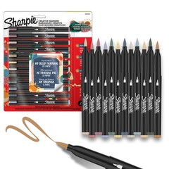Creative Markers, Warm Tones, Water-Based Acrylic Markers, Fine Tip, 12 Count