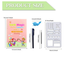 23Pcs Magic Practice Copybook Set Reusable English Number Calligraphy Book kids