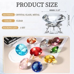 For 80mm diamond crystal with 19mm silver base, clear