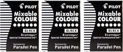 Pilot Parallel Calligraphy Pen Cartridge Ink Refills Handwriting 3 Boxes of 6