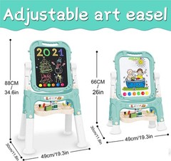 Easel for Kids,Rotatable Double Sided Easel for Kids Adjustable Standing Art …