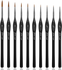 Detail Paint Brushes Set 10Pcs Miniature Brushes for Fine