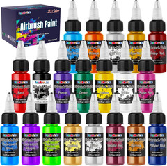 Fansarriche Airbrush Paint, 20 Colors Acrylic Air Brush Paint Kit, Water-Based,