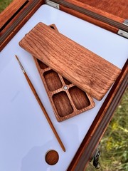 Storage System For Paints For Artists,wooden Palette With Magnetic Lif ,8 Empty