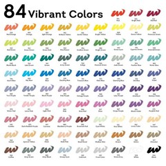 84 Colors Acrylic Paint Markers,Soft Brush Tip Paint Pens with Automatic Ink …