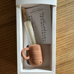 Replica Scribe Kit: ‘The Qumran Inkwell’ With Clay Ink Well And Judean Reed Pen.
