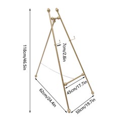 Floor Mount Golden Wedding Easel Stand Wedding Party Easel Stands Set of 2