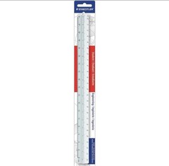 Staedtler Plastic Triangular Scales For Engineers 12″ White 9871934BK