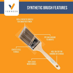 Paint Brushes 5-Pack Angle Brushes in Assorted Sizes for All Latex and Oil Paint