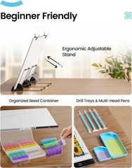 Versatile A3 LED Light Pad for Diamond Art: Includes Clips & Stand, USB Powered