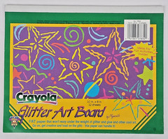 Crayola Glitter Art Board For Marker Watercolor Glue Pad 10 X 8/12 sheets