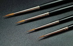 Rosemary & Co Serie 33 Miniature Brush Set (Sizes 3/0 0 1 2) Fast Shipping