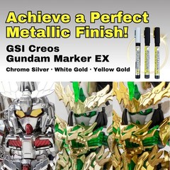Someie GSI Creos Gundam Marker EX Chrome Silver, White Gold, Yellow Gold 3-Ma…