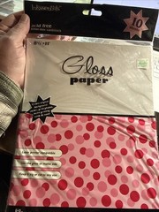 Ranger Gloss Paper 15 Sheets 8.5 X 11 Crafting Acid Free Laser Printer