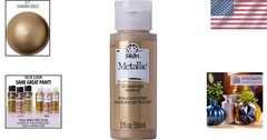 2 oz Non-Toxic Metallic Acrylic Paint in Sahara Gold – Ideal for All Surfaces