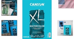 XL 9×12 Heavyweight Watercolor Pad – 30 Sheets of Acid-Free Cold Press Paper