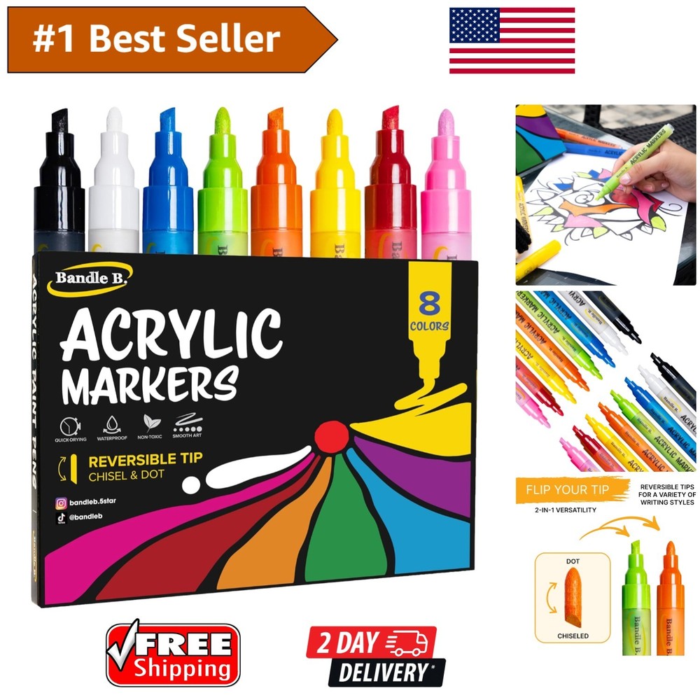 Artistry Unleashed: 8 Color Acrylic Paint Markers for All Your Creative Needs