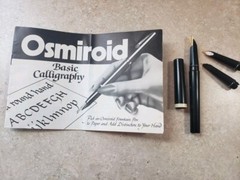 Osmiroid Calligraphy Basic Set for Left Handers #17711 Pen & 3 Nibs Gold Plated