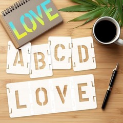 2 Inch Letter Stencils for Painting, 48pcs Small Reusable Alphabet and Number…