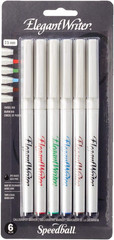 2882 Elegant Writer 6 Medium Calligraphy Markers Set, Assorted Colors