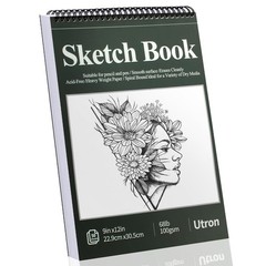 Utron 9″x12″ Sketchbook Drawing, Top 1 Pack | 9″ x 12″, 1 Pack(9″ x 12″)