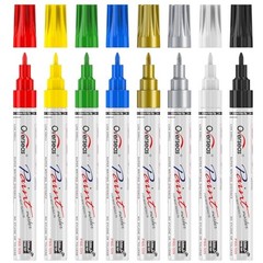 Fine Tip Oil-Based Paint Marker Pen – 8 Colors 0.9mm Fine Nib Permanent