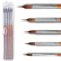 Professional Watercolor Brushes with Two-Layer Liner – Synthetic Nylon Tip & …