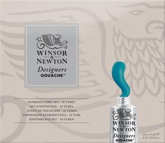 Winsor Newton Designers Gouache Introductory 10-Tube Paint Set,