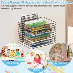 Art Drying Racks for Classroom – Wall Mounted Art Drying Rack Space Saving 10…