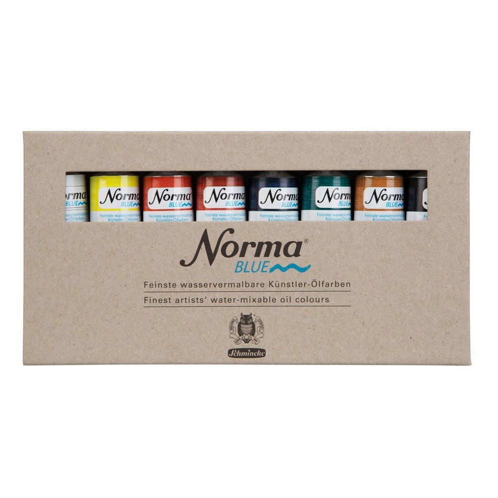 Schmincke Norma Blue Water-Mixable Oil Paint Set 8 x 35ml