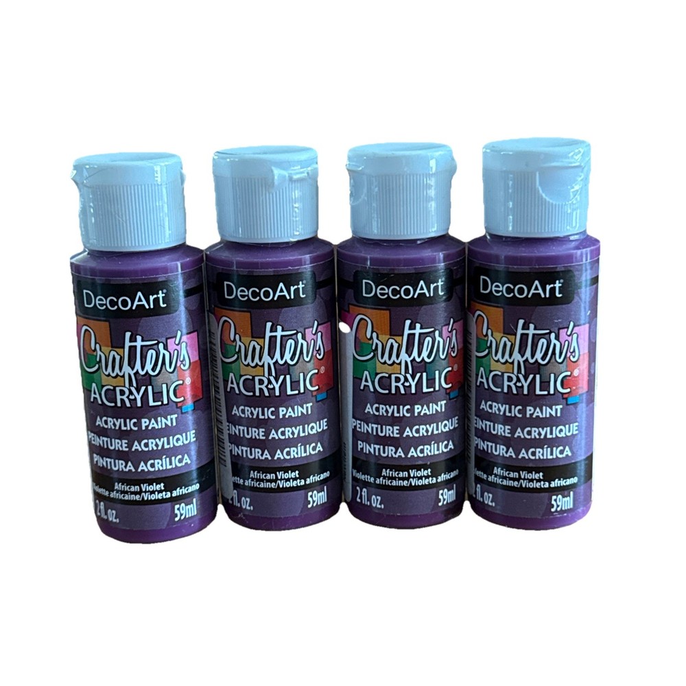 Deco Art Crafter’s Acrylic All Purpose Paint ~ 4 X 2oz ~ African Violet – Purple