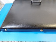 Vtg NSM Chicago Oversized Black Zip Around Portfolio Art Blueprint Retro 27×20″