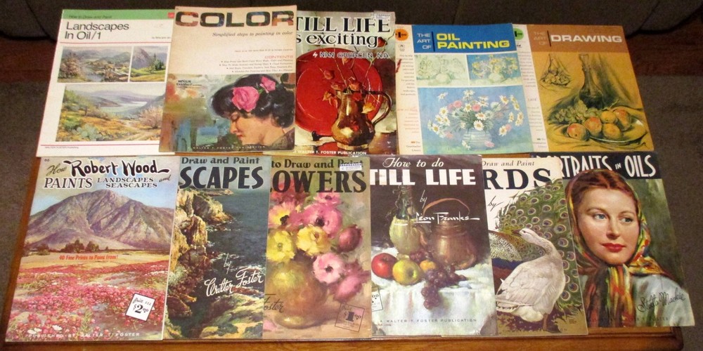 How To Draw and Paint Seascapes -Birds-Flowers-Still Life-Portrait + 5 Magazines