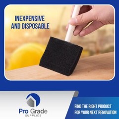 Foam Brushes 3 Inch Poly Foam for Painting Staining Varnishing 36 Pack