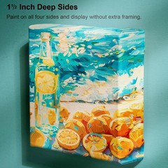 6×6 Inch Gallery Wrapped Canvas – 1.5 Inch Depth 4 Pack – 10 Oz Triple Gesso …