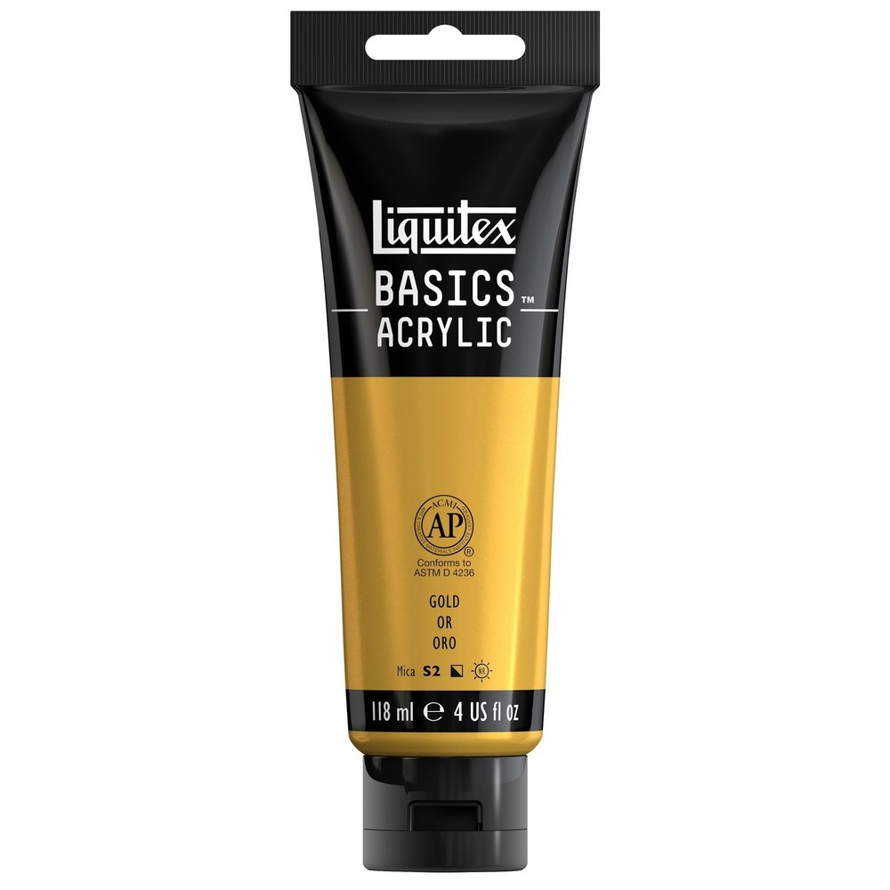 BASICS Acrylic Paint, 118ml (4-oz) Tube, Gold
