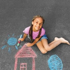 Washable Sidewalk Chalk Soft with Foam Brush Head Children’S Gifts I2S48692