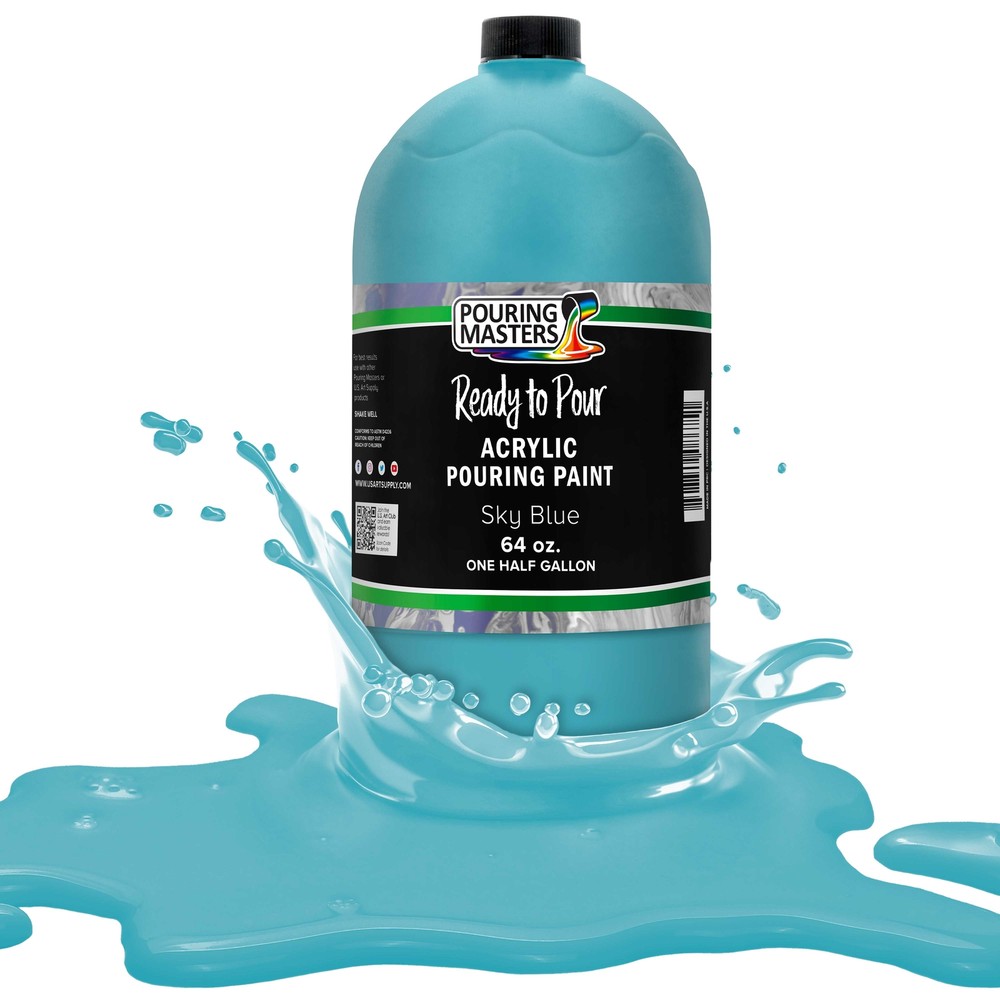 Pouring Masters Sky Blue 64-Ounce Bottle Water-Based Acrylic Pouring Paint