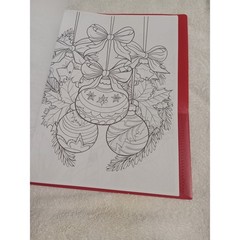 Christmas Holiday Coloring Book Art Therapy Stress Relief Portfolio Ornaments