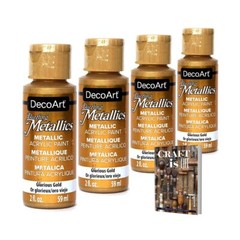 Dazzling Metallics Glorious Gold Acrylic Paint Set 2oz 4 Pack Art Projects