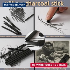 25 PCS Willow Charcoal Sticks, Ideal for Artists, Beginners, Students, Perfect f