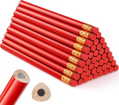 48 Pcs Jumbo round Pencil, Wooden Pencil with Black Core for Carpenters Construc