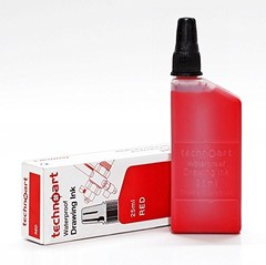 Technical Drawing Pen Ink – Red – 25 ml – High Opacity & Waterproof